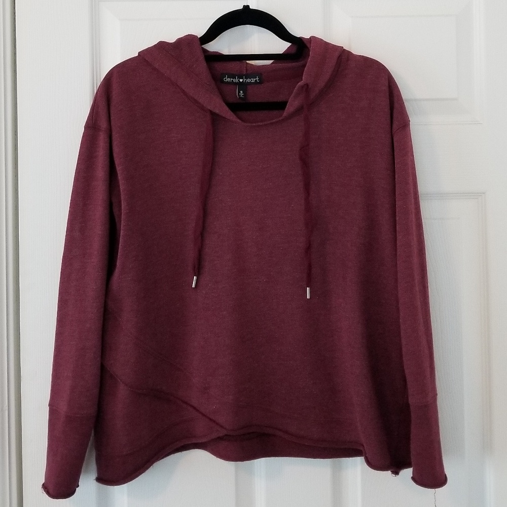 🌹burgundy loose fitting hoodie🌹